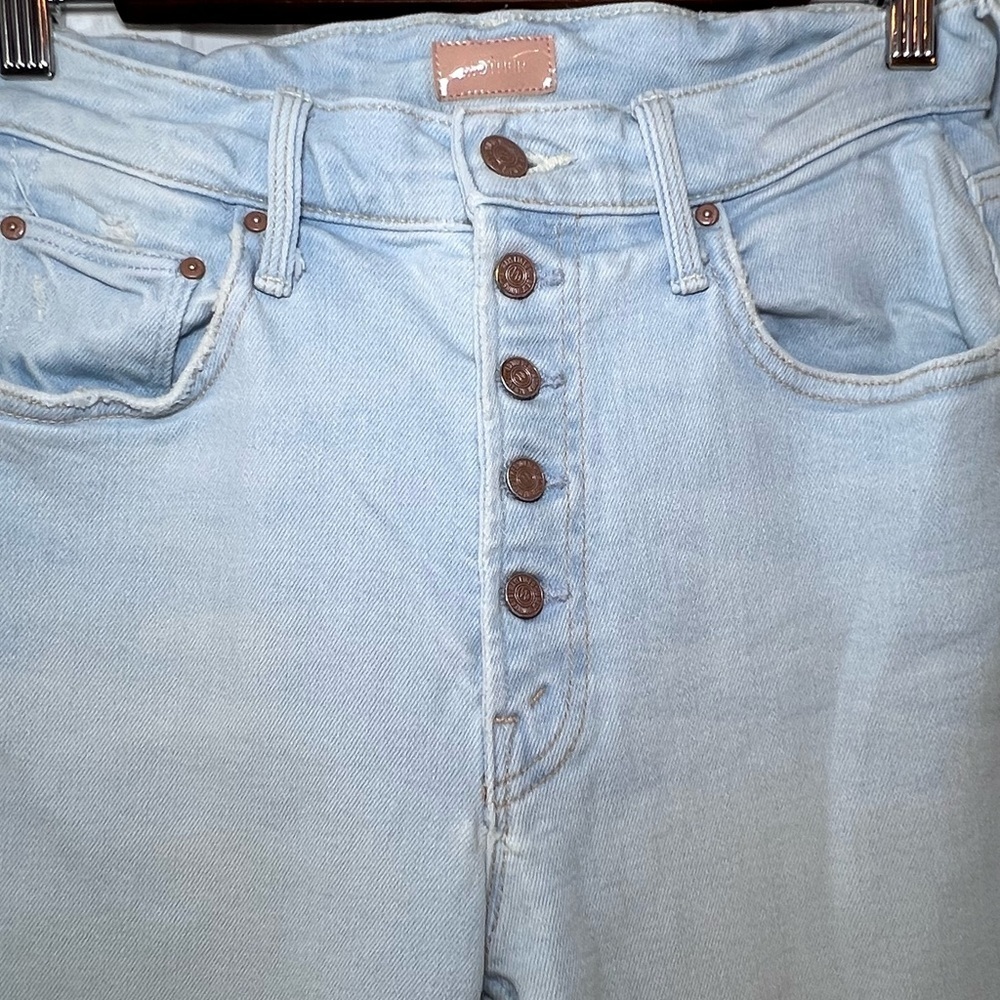 MOTHER The Pixie Tomcat Ankle Jeans in the "Pina Colada Paradise" Size 26 - Picture 2 of 15